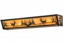 Meyda Black 173839 - 30"W Deer at Lake Vanity Light