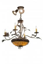 Meyda Black 174910 - 30"W Greenbriar Oak 4 LT Chandelier