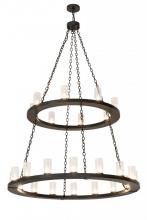 Meyda Black 175414 - 54" Wide Loxley 24 Light Two Tier Chandelier