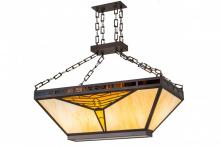 Meyda Black 175804 - 48"L Nuevo Mission Oblong Inverted Pendant