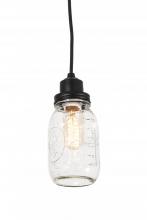 Meyda Black 176579 - 3.75" Mason Jar Pendant