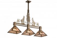 Meyda Black 177349 - 45"L Balsam Pine Tall Pines 3 LT Island Pendant