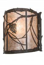 Meyda Black 177793 - 9" Wide Whispering Pines Wall Sconce