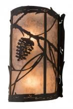 Meyda Black 177967 - 8" Wide Whispering Pines Right Wall Sconce