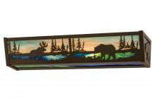 Meyda Black 178257 - 24"W Moose & Black Bear Vanity Light