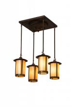 Meyda Black 178510 - 28" Wide Fulton Prime 4 LT Pendant