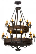 Meyda Black 178715 - 56"W Costello 20 LT Two Tier Chandelier