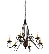 Meyda Black 178785 - 36" Wide Squire 6 Light Chandelier