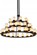 Meyda Black 178978 - 72" Wide Loxley 39 Light Three Tier Chandelier