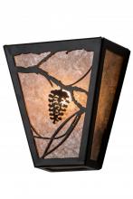 Meyda Black 179281 - 7" Wide Whispering Pines Wall Sconce