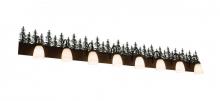 Meyda Black 179338 - 82" Wide Tall Pines 8 Light Vanity Light