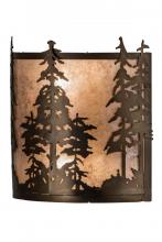 Meyda Black 179749 - 12"W Tall Pines Wall Sconce