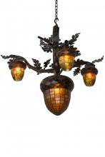 Meyda Black 180444 - 48" Wide Acorn Branch 4 Light Chandelier