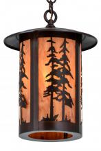 Meyda Black 180659 - 10"W Fulton Great Pines Pendant