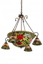 Meyda Black 180722 - 36" Wide Tiffany Rosebush Chandelier