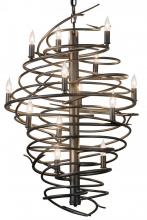 Meyda Black 181100 - 24"W Cyclone 13 LT Chandelier