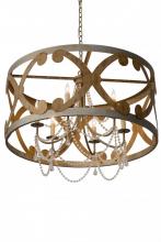 Meyda Black 181314 - 36"W Pradelles 6 LT Chandelier