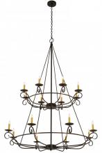 Meyda Black 181462 - 54" Wide Estrella 16 Light Two Tier Chandelier