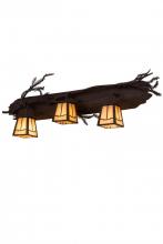 Meyda Black 181549 - 36"W Pine Branch 3 Light Vanity