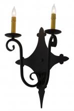 Meyda Black 181739 - 12" Wide Angelique 2 Light Wall Sconce