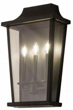 Meyda Black 181919 - 15"W Bastille Omega Wall Sconce