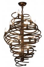 Meyda Black 181999 - 20"W Cyclone 13 LT Chandelier