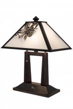 Meyda Black 182011 - 20"H Winter Pine Table Lamp