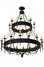 Meyda Black 182268 - 72" Wide Marta 24 Light Two Tier Chandelier