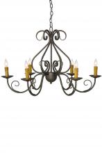 Meyda Black 182580 - 36" Wide Jenna 6 Light Chandelier