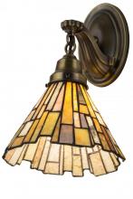 Meyda Black 182947 - 8" Wide Delta Jadestone Wall Sconce