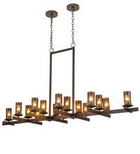 Meyda Black 183455 - 72" Long Dante 16 LT Oblong Chandelier