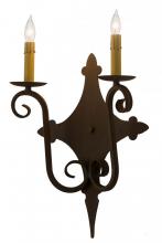 Meyda Black 183520 - 12"W Angelique 2 LT Wall Sconce