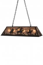 Meyda Black 184715 - 48" Long Rustlers Oblong Pendant