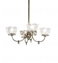 Meyda Black 185605 - 27" Wide Revival Gas & Electric 4 Light Chandelier