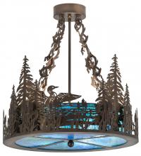 Meyda Black 185846 - 20" Wide Loon Semi-flush Mount