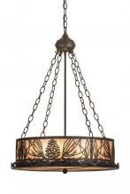 Meyda Black 186232 - 22" Wide Mountain Pine Inverted Pendant