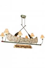 Meyda Black 186354 - 68"L Personalized Canoe 8 LT Chandelier