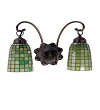 Meyda Black 18637 - 14.5"W Terra Verde 2 LT Wall Sconce