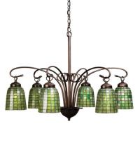 Meyda Black 18649 - 28"W Terra Verde 6 LT Chandelier