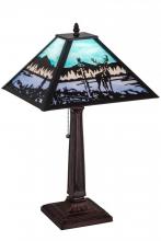 Meyda Black 187219 - 22" High Deer at Lake Table Lamp