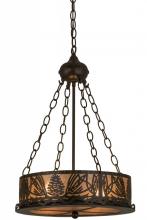 Meyda Black 18751 - 16"W Mountain Pine Inverted Pendant