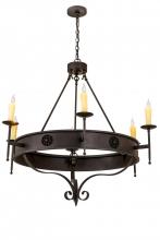 Meyda Black 187705 - 48"W Lorenzo 6 LT Chandelier