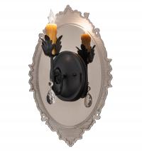 Meyda Black 188190 - 13" Wide Antonia Mirror Wall Sconce