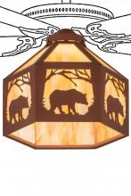 Meyda Black 188258 - 13"W Lone Bear Fan Light