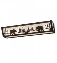 Meyda Black 188350 - 24"W Bear at Lake Vanity Light