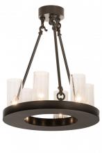 Meyda Black 189306 - 18" Wide Loxley 6 Light Chandelier