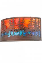 Meyda Black 189494 - 24"W Tall Pines Wall Sconce