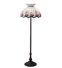 Meyda Black 190368 - 62" High Roseborder Floor Lamp