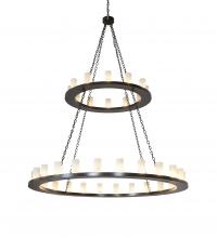 Meyda Black 190595 - 72" Wide Loxley 36 Light Two Tier Chandelier