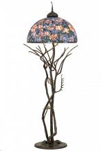 Meyda Black 190745 - 75"H Tiffany Magnolia Floor Lamp